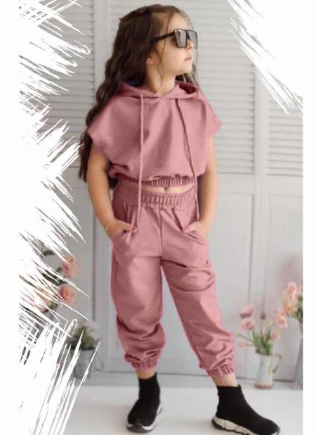 Peach Colour KEEVA CHILDREN Western Wear Latest Designer imported Cap Top And Pant Baby Girls Collection KEEVA 06